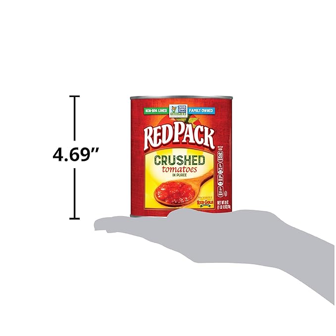 Redpack Crushed Tomatoes in Puree, Kosher and Gluten Free, 28 Ounce Cans, 2-Pack